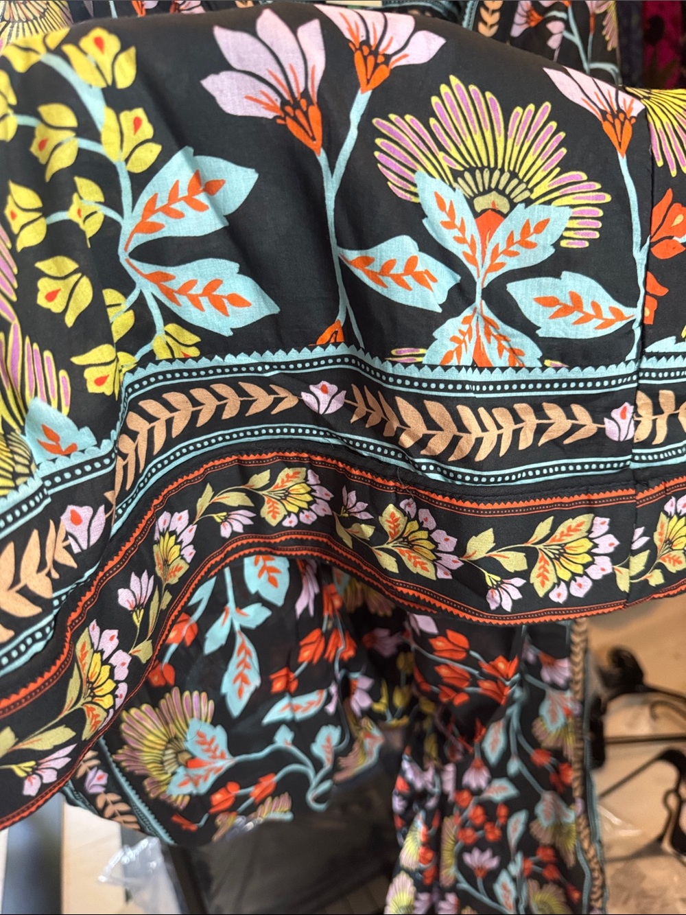 FARM Rio Flowery Black Cotton Jumpsuit - Picture 7 of 10